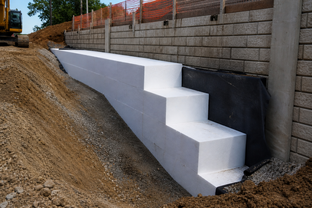 Geofoam Retaining Wall