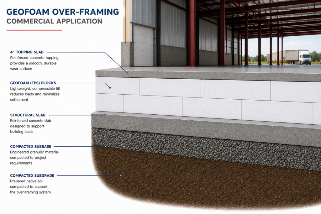 Architectural Detail Image - Commercial Construction - Built up  slab